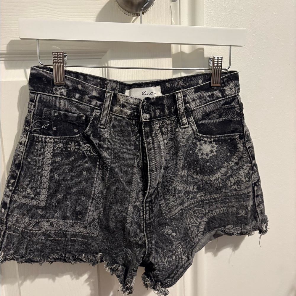 Kancan Black Denim Shorts